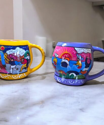 Tazas de calavera pintadas a mano