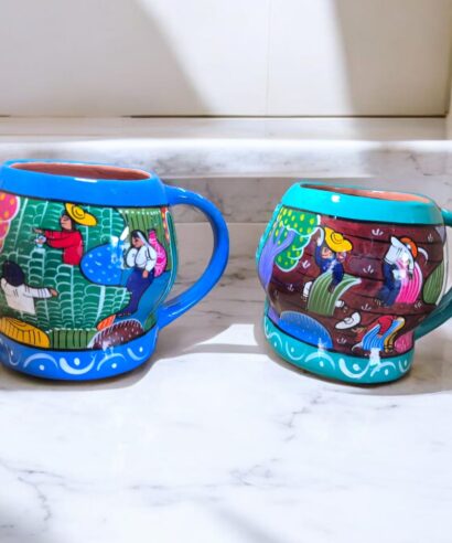 Tazas de calavera pintadas a mano