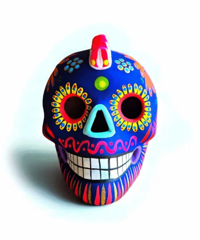 calaveras de barro artesanales