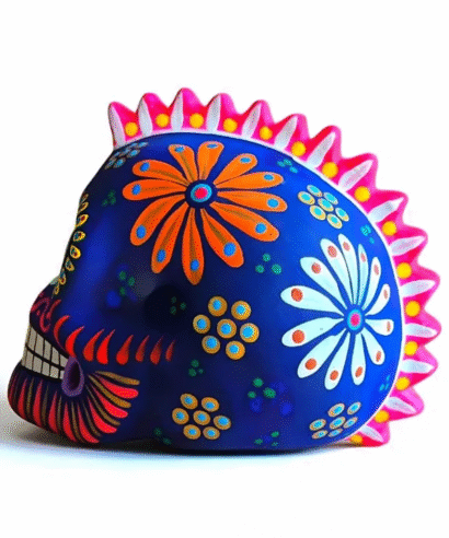 calaveras de barro artesanales