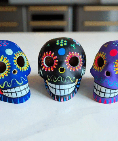 calaveras mexicanas de barro