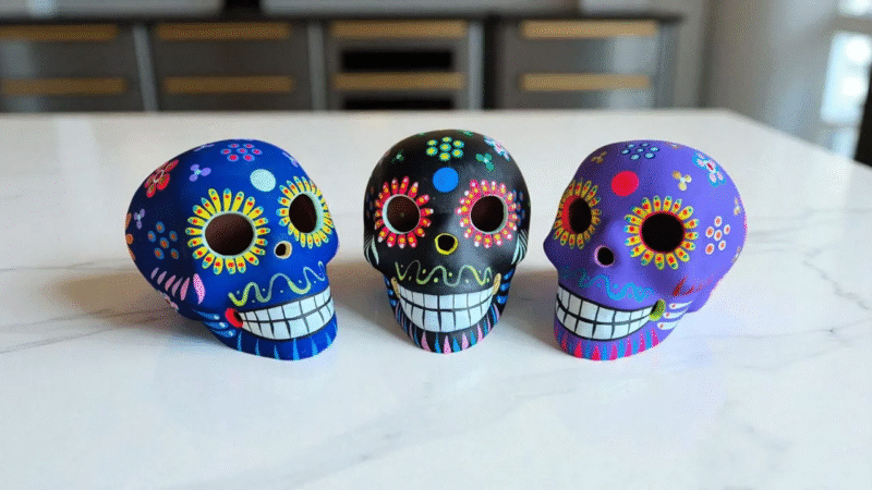 calaveras mexicanas de barro
