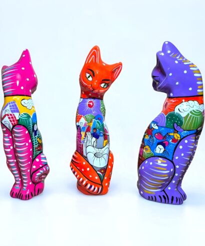 Alcancia de gato pintada