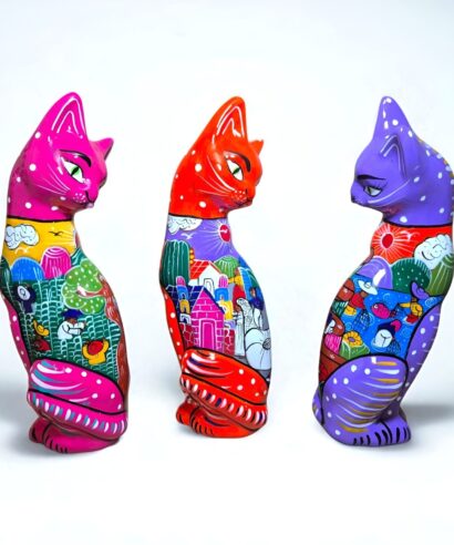 Alcancia de gato pintada