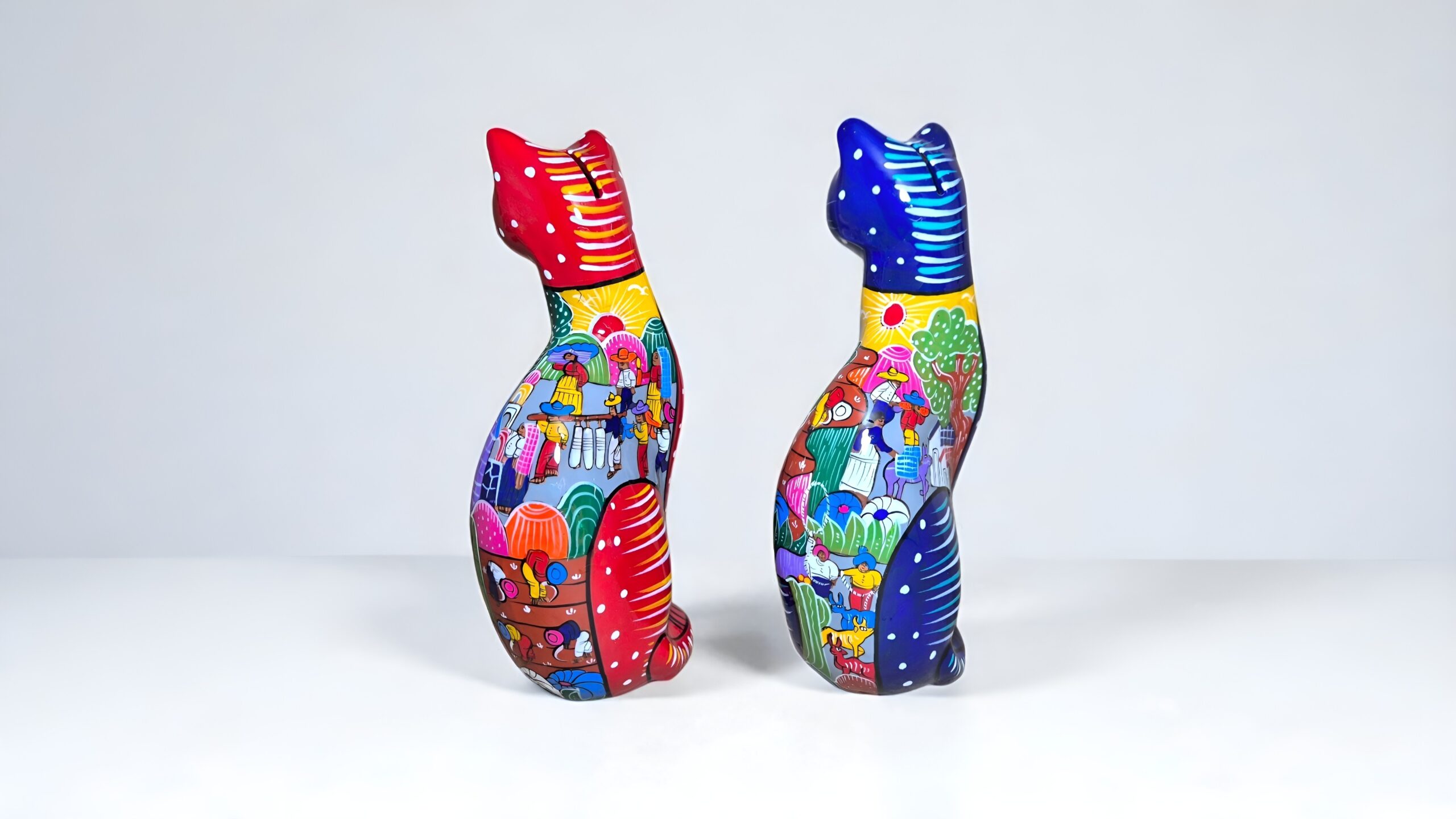 Alcancias de gato artesanales