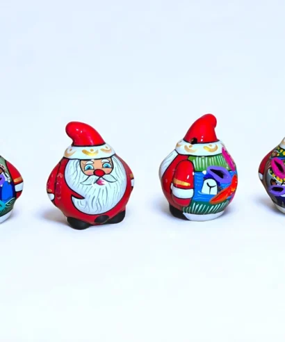 Esferas de Santa Claus de barro