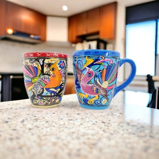 Tazas de barro artesanales para cafeterías