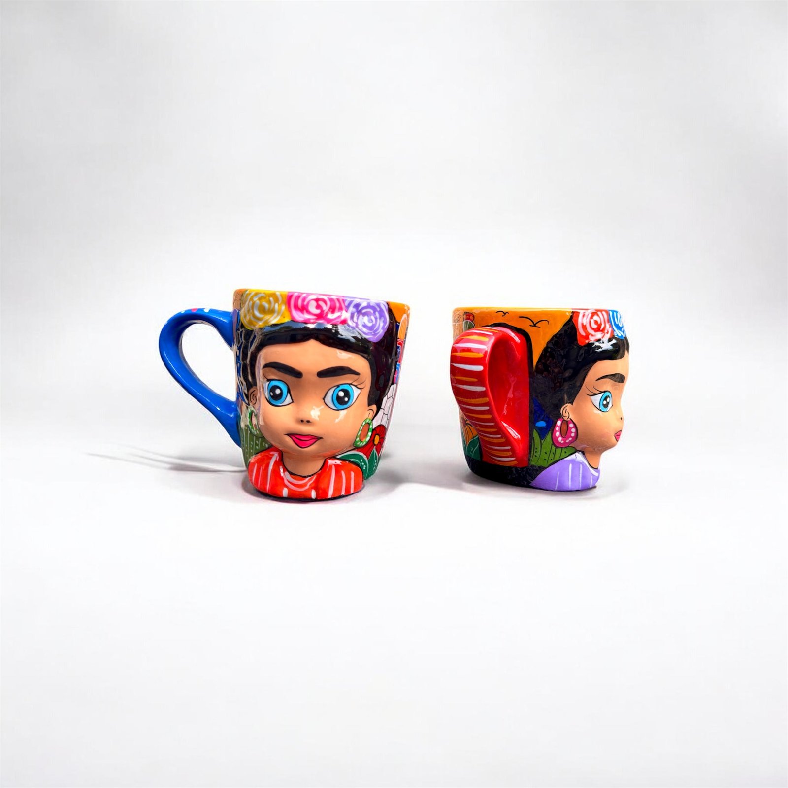 Tazas de barro Frida: Artesanías Únicas | Arte Rutilo